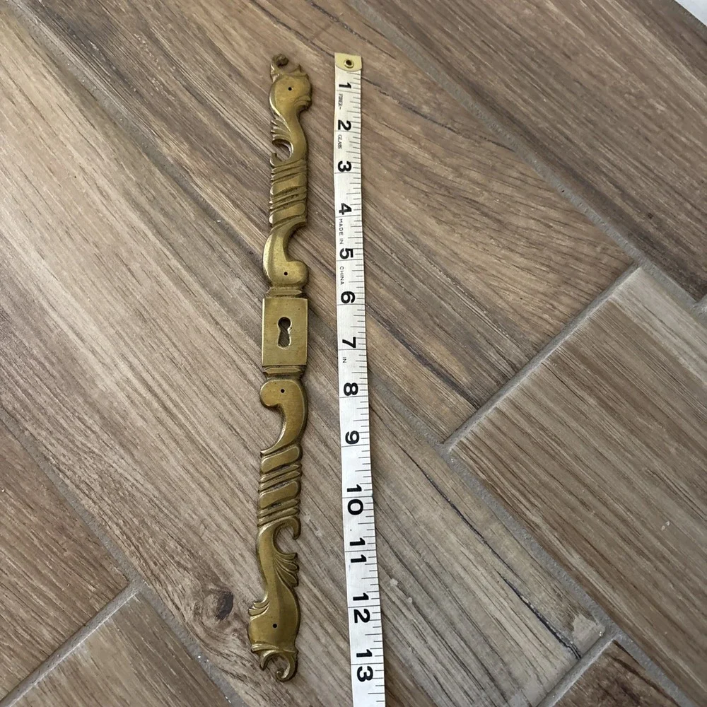Vtg Brass Plate Hanging Key Hole Cover 13
